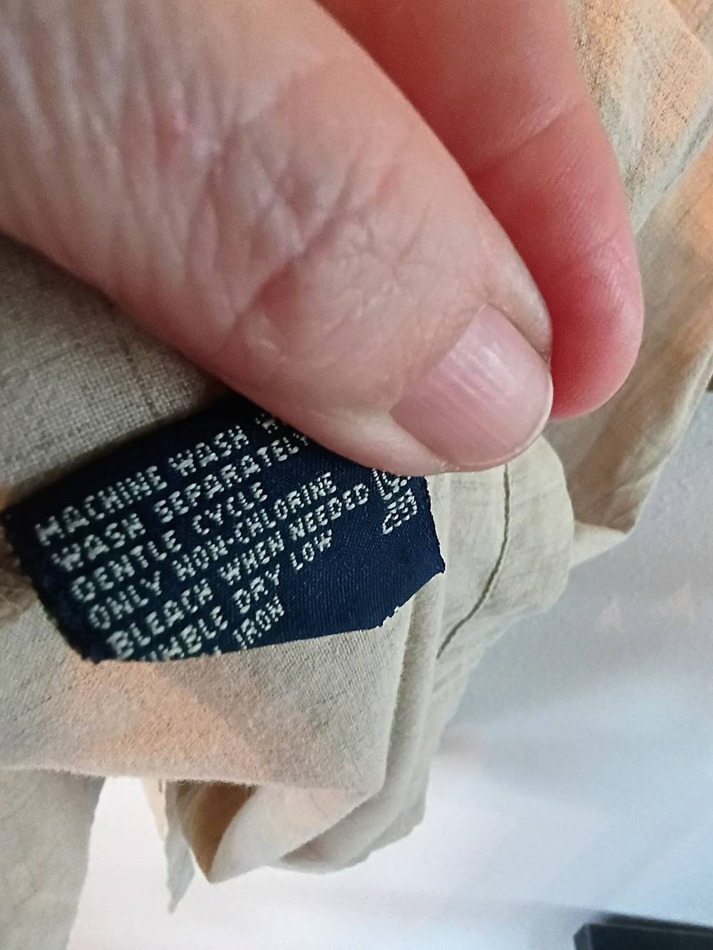 Faded Glory Tan Short-Sleeve Button-Front Linen Blend Shirt 3xl - Picture 3 of 5